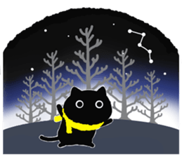 Large font size sticker & autumn & cat sticker #13562833