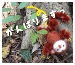 Monkey of the wool felt sticker #13563363