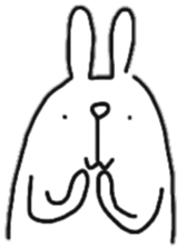 Rabbit to show of hands.2 sticker #13563548