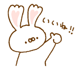 Ears of the heart rabbit sticker #13563887