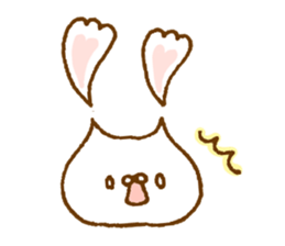 Ears of the heart rabbit sticker #13563893