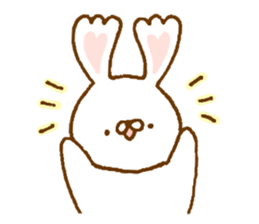 Ears of the heart rabbit sticker #13563897