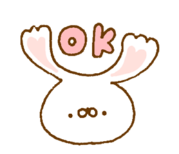 Ears of the heart rabbit sticker #13563899