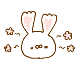 Ears of the heart rabbit sticker #13563901