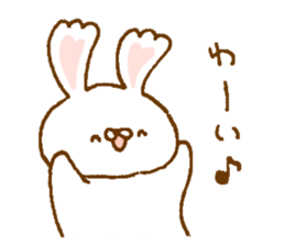 Ears of the heart rabbit sticker #13563902