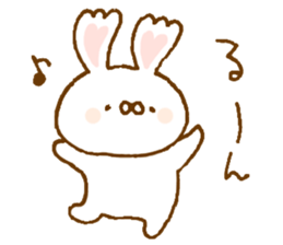 Ears of the heart rabbit sticker #13563903