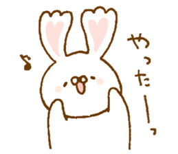 Ears of the heart rabbit sticker #13563904