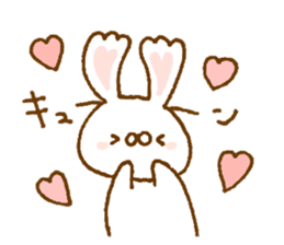 Ears of the heart rabbit sticker #13563905