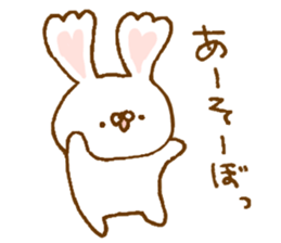 Ears of the heart rabbit sticker #13563907