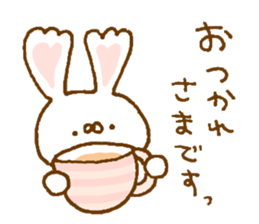 Ears of the heart rabbit sticker #13563908