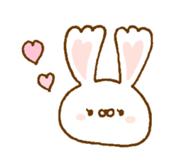 Ears of the heart rabbit sticker #13563909