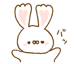 Ears of the heart rabbit sticker #13563912