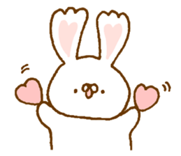 Ears of the heart rabbit sticker #13563916