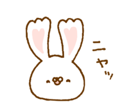 Ears of the heart rabbit sticker #13563919