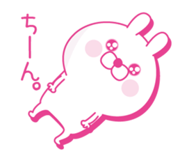 Pink love happy rabbit2 sticker #13563931