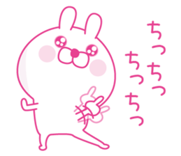 Pink love happy rabbit2 sticker #13563935