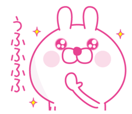 Pink love happy rabbit2 sticker #13563941