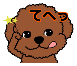 Mogu and Marco of toy poodles 4 sticker #13564182