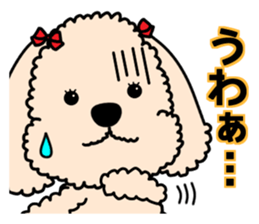 Mogu and Marco of toy poodles 4 sticker #13564187