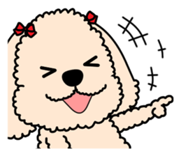Mogu and Marco of toy poodles 4 sticker #13564199