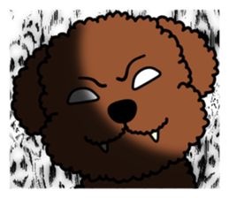 Mogu and Marco of toy poodles 4 sticker #13564200