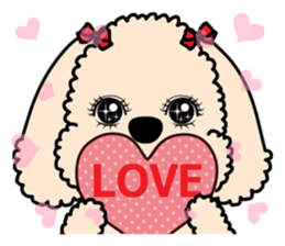 Mogu and Marco of toy poodles 4 sticker #13564201