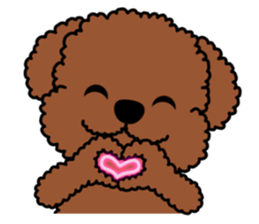 Mogu and Marco of toy poodles 4 sticker #13564206