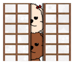 Mogu and Marco of toy poodles 4 sticker #13564210