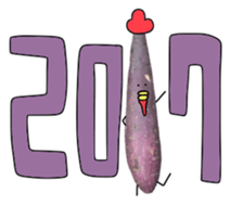 Stone baked sweet potato sticker #13564363