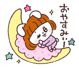 Bobbed girl rabbit sticker #13565199