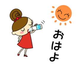 Girls Hair Bun (Daily ed.) 2 sticker #13565270