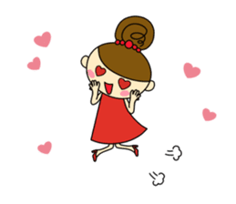 Girls Hair Bun (Daily ed.) 2 sticker #13565277