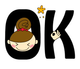Girls Hair Bun (Daily ed.) 2 sticker #13565278