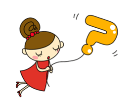 Girls Hair Bun (Daily ed.) 2 sticker #13565282