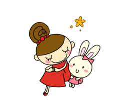 Girls Hair Bun (Daily ed.) 2 sticker #13565284