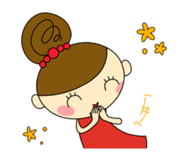 Girls Hair Bun (Daily ed.) 2 sticker #13565286