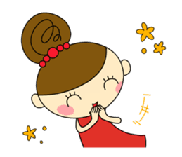 Girls Hair Bun (Daily ed.) 2 sticker #13565286
