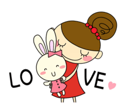 Girls Hair Bun (Daily ed.) 2 sticker #13565288