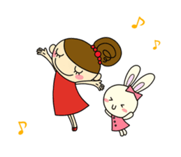 Girls Hair Bun (Daily ed.) 2 sticker #13565289