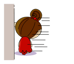 Girls Hair Bun (Daily ed.) 2 sticker #13565295