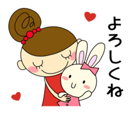 Girls Hair Bun (Daily ed.) 2 sticker #13565305