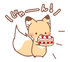 Fox and winter version (New Year) sticker #13566287
