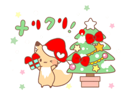 Fox and winter version (New Year) sticker #13566294