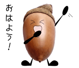 Acorn-chan of acorns sticker #13566534