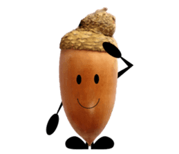 Acorn-chan of acorns sticker #13566537