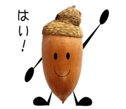 Acorn-chan of acorns sticker #13566539