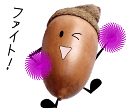 Acorn-chan of acorns sticker #13566547