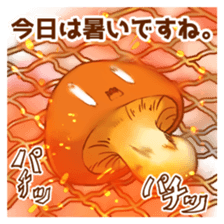 Matsutake and girl 2 sticker #13566604