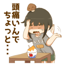 Matsutake and girl 2 sticker #13566619