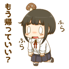 Matsutake and girl 2 sticker #13566624